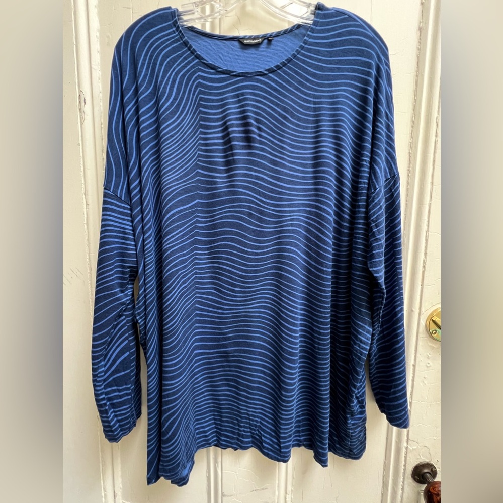 Marimekko Size 2XL 95% Viscose & 5% Elastane Jersey Shirt Made in Lithuania